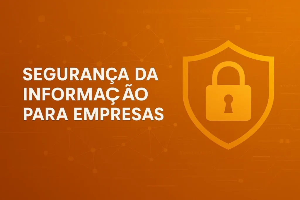 Ilustração de proteção de dados com escudo e cadeado – Cibersegurança iDigit