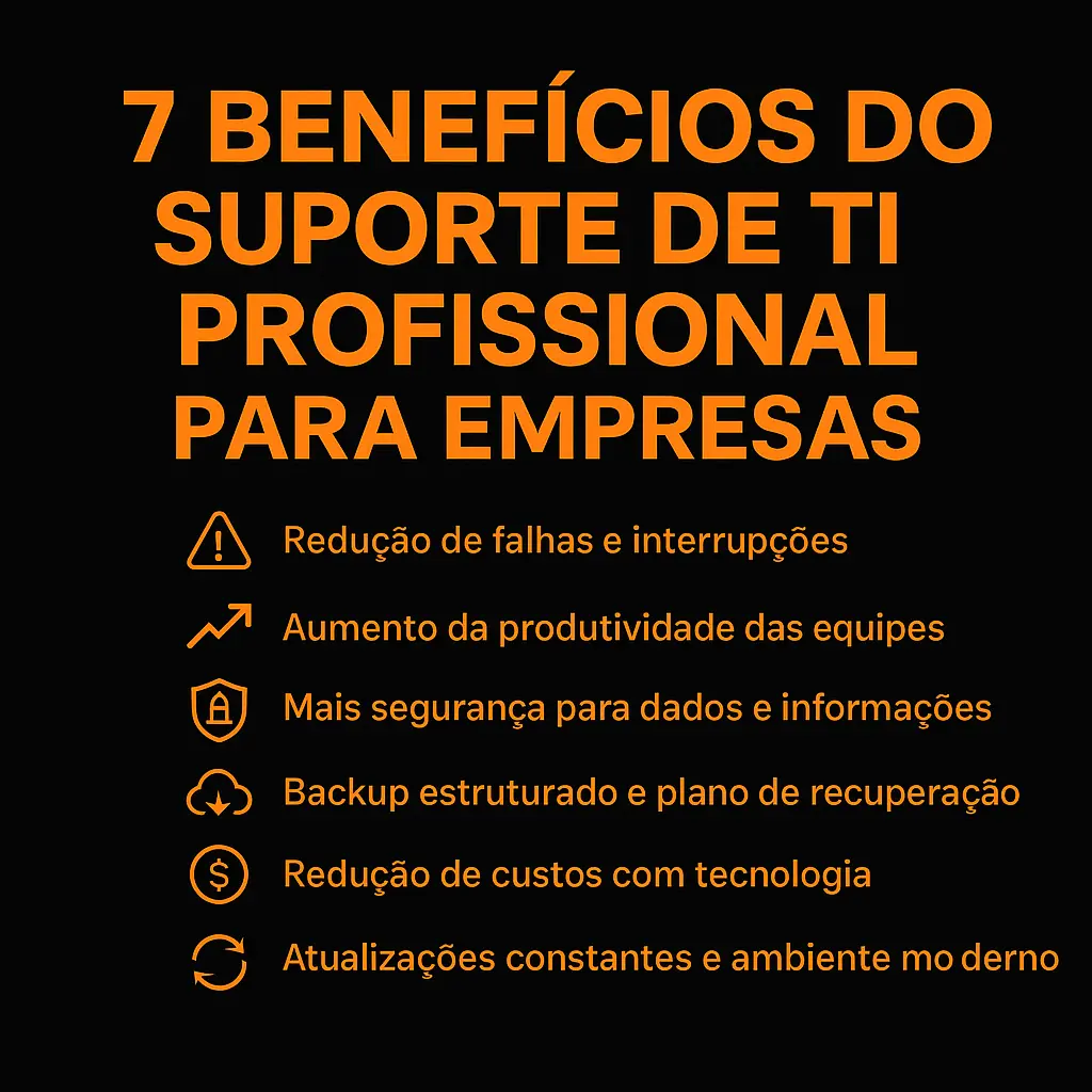 7 benefícios do suporte de TI profissional para empresas
