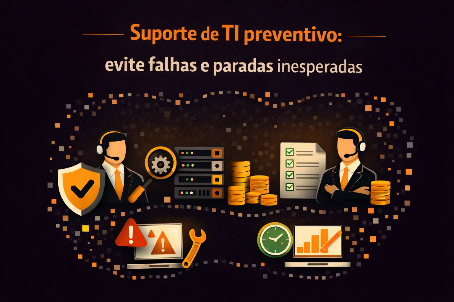 Suporte de TI preventivo: evite falhas e paradas inesperadas