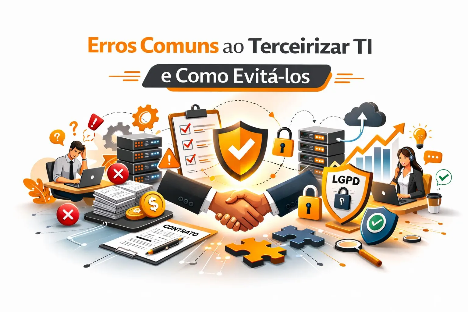 Erros comuns ao terceirizar TI e como evitá-los