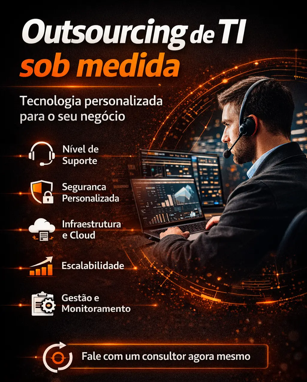 Outsourcing de TI sob medida: tecnologia personalizada para o seu negócio
